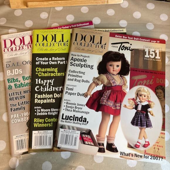 Vintage Y2K Lot of 3 Contemporary Doll Collector Magazines (Mar, May, Nov 2007) - Picture 1 of 4
